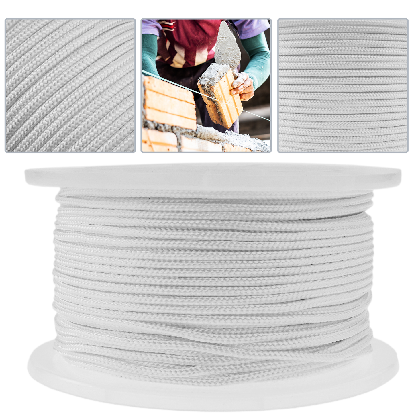 Cuerda Trenzada De Poliéster 100 M X 3 Mm Blanca_1
