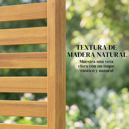 Outsunny Biombo De Madera 170x80 Cm Biombo Separador De Ambientes Marrón_5