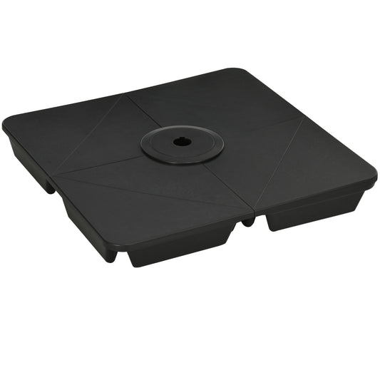 Outsunny Pesos Para Base De Sombrilla En Voladizo De 4 Piezas 90x90x10,5cm Negro_0