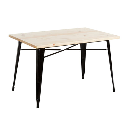 Mesa De Comedor Rectangular Iron Wood 120x80x74cm Thinia Home_0