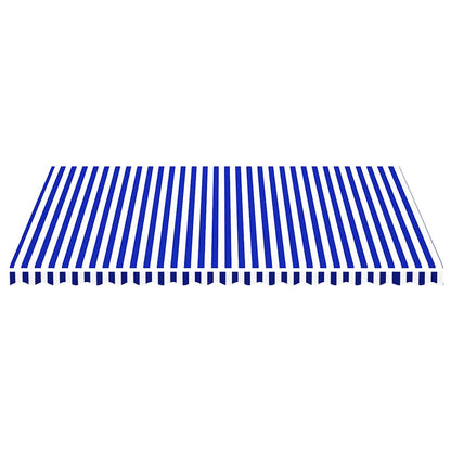 Tela De Repuesto Para Toldo Azul Y Blanco 5x3,5 M Poliéster_2