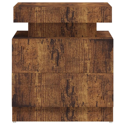 Mesita De Noche Madera De Ingeniería Roble Ahumado 45x35x52 Cm_2