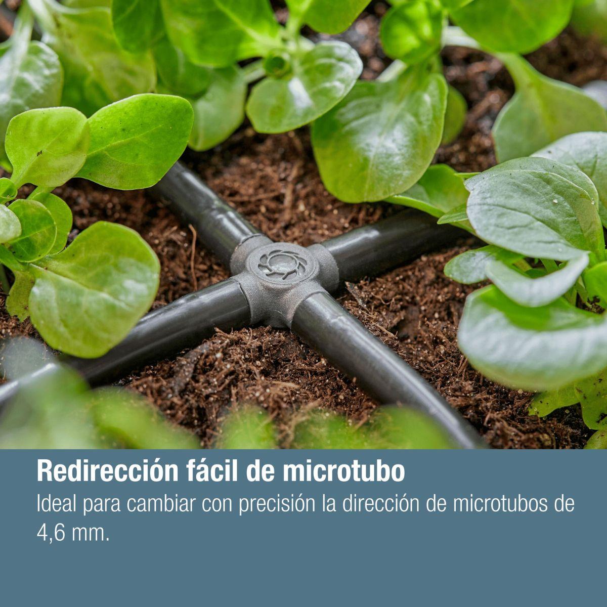 Pieza en cruz 4.6 mm (3/16") x10 Microdripsystem Gardena