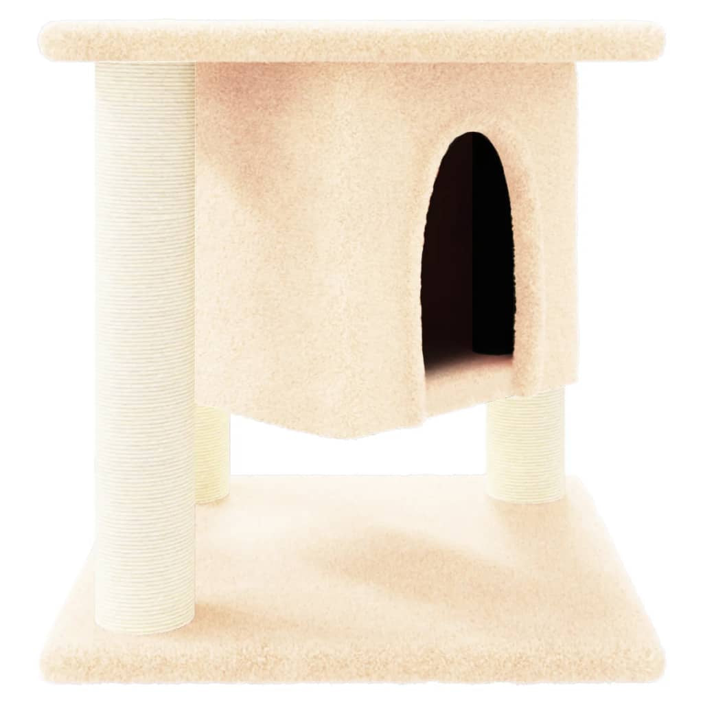 Vidaxl Rascador Para Gatos Con Postes De Sisal Crema 37 Cm_0