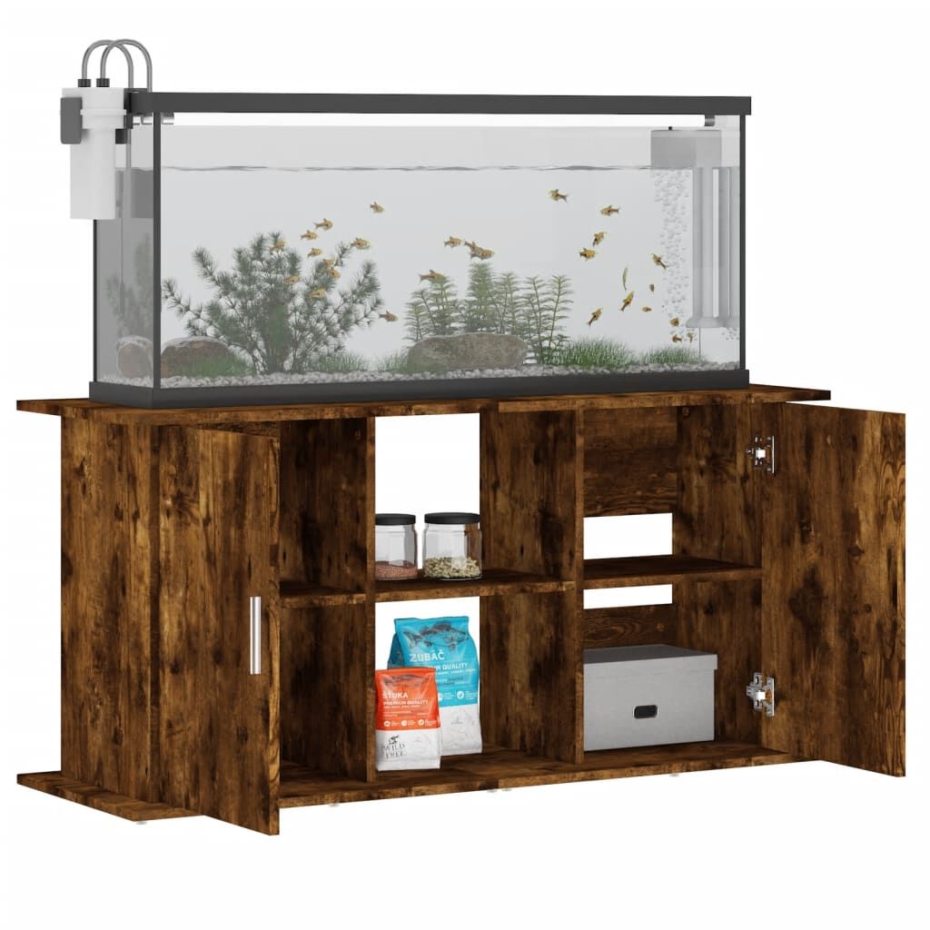 Vidaxl Soporte De Acuario Madera Ingeniería Roble Ahumado 121x41x58 Cm_3