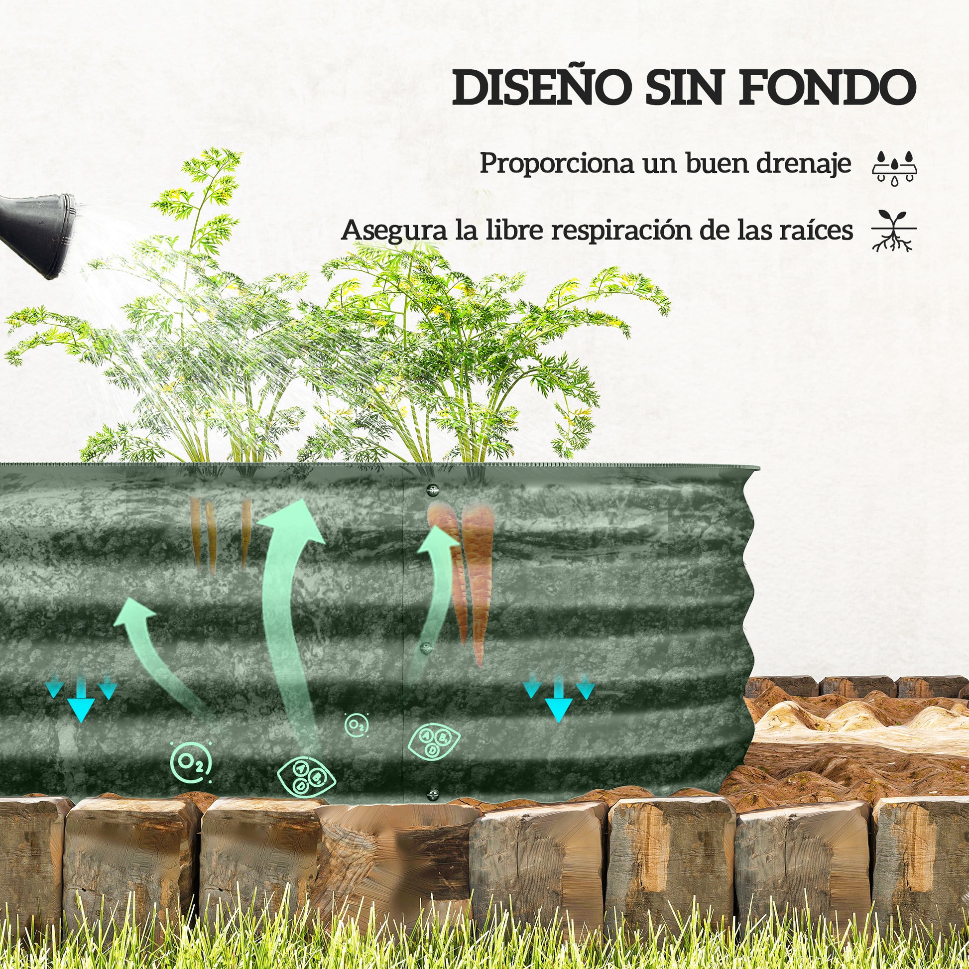 Outsunny Jardinera Exterior Grande De Acero Galvanizado_4