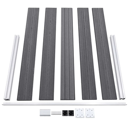 Valla De Jardín De Wpc Gris 526x106 Cm / Vetonek_3