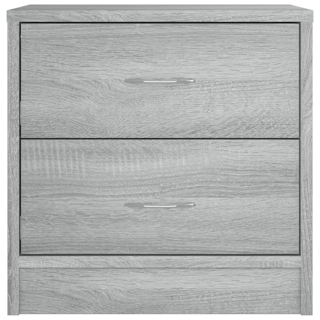 Mesita De Noche Madera De Ingeniería Gris Sonoma 40x30x40 Cm_2
