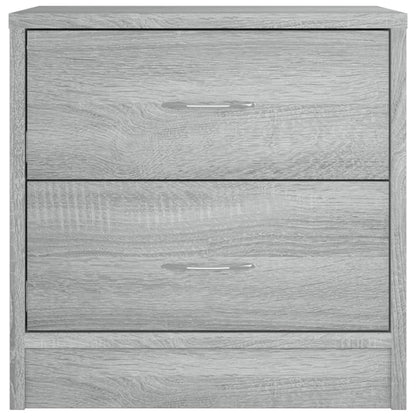 Mesita De Noche Madera De Ingeniería Gris Sonoma 40x30x40 Cm_2