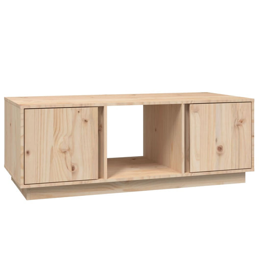 Mesa De Centro De Madera Maciza De Pino 110x50x40 Cm_0