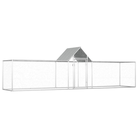 Vidaxl Gallinero Acero Galvanizado 5x1x1,5 M_0