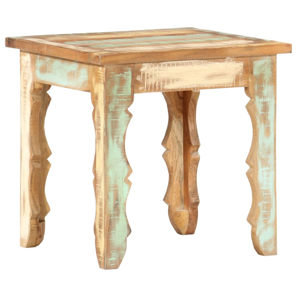 Mesa De Centro De Madera Maciza Reciclada 40x40x40 Cm_4