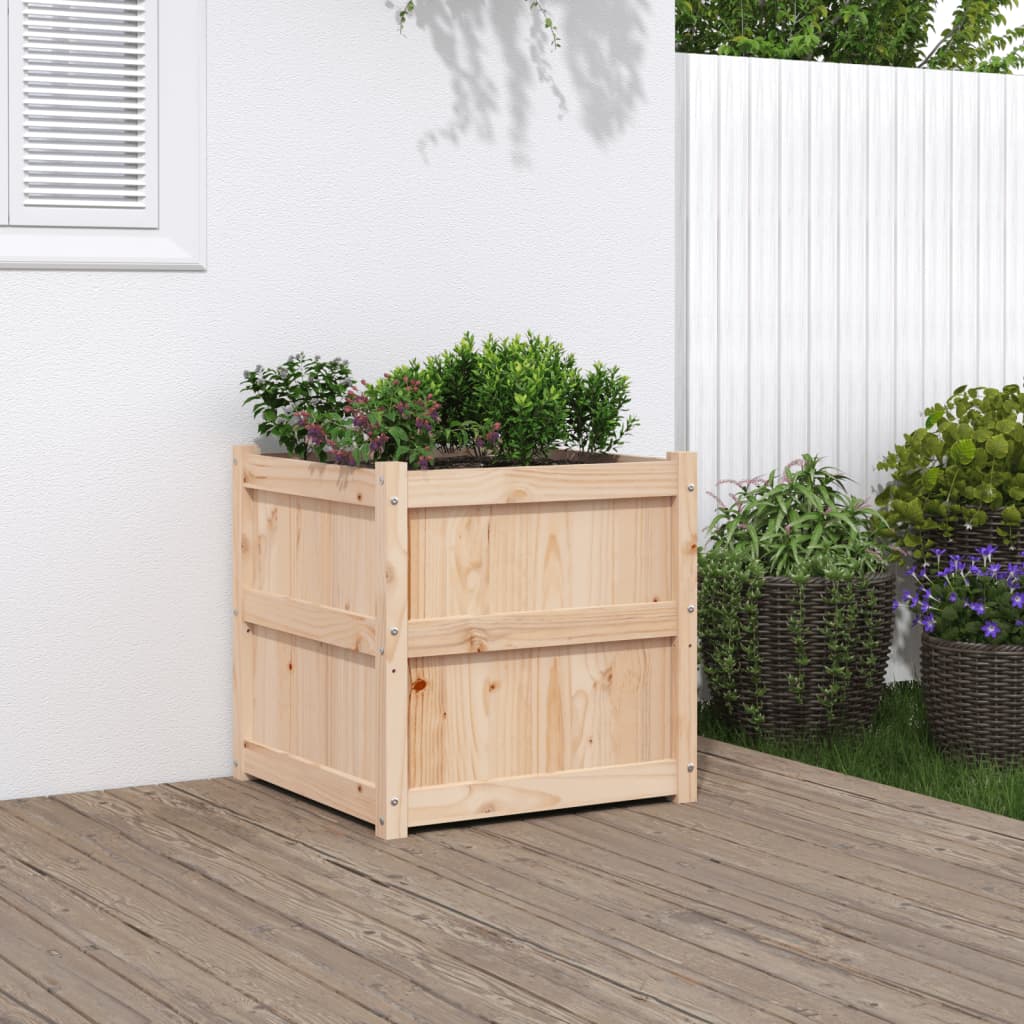 Jardinera De Madera Maciza De Pino 60x60x60 Cm_1