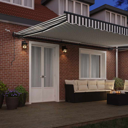 Toldo Retráctil Automático Luz Led Antracita Y Blanco 500x300cm_2