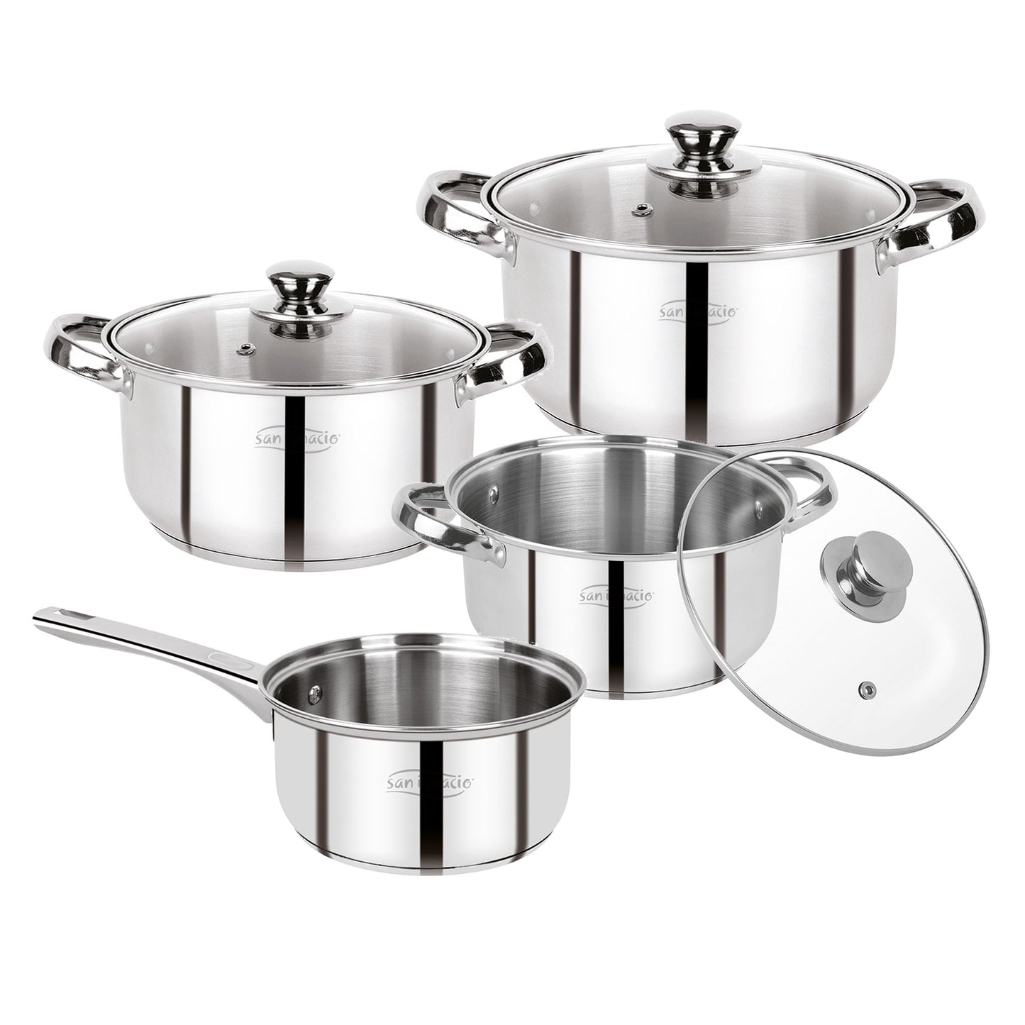 Set 7pc Bateria De Cocina Acero Inox Lexia_0