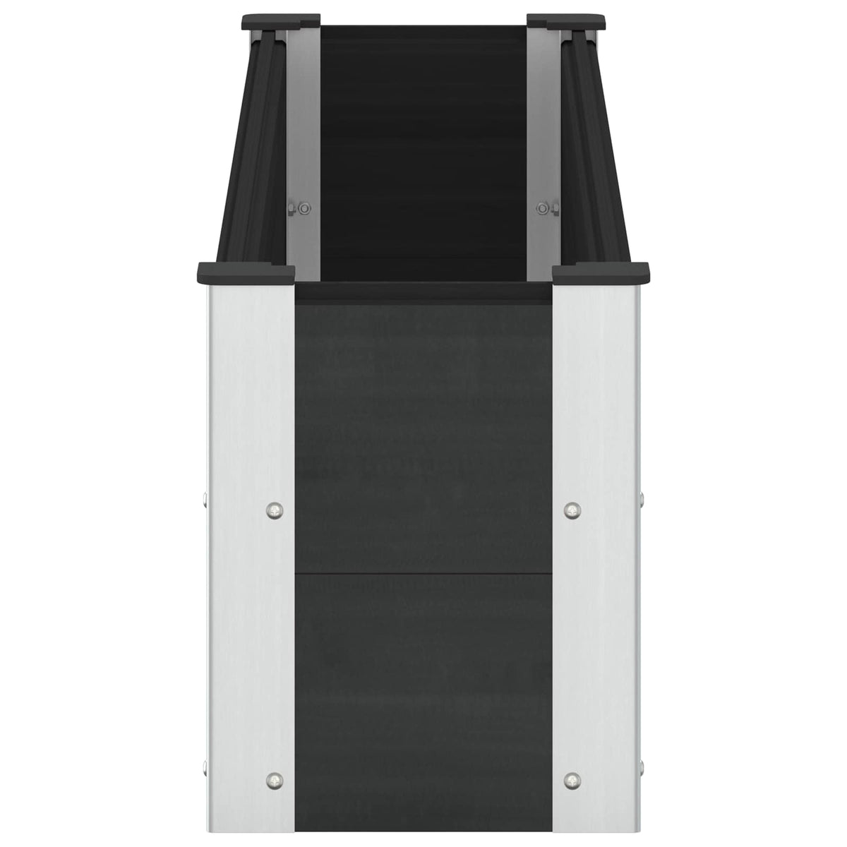 Arriate Elevado Negro 150 X 30 X 36 Cm Wpc Y Aluminio_3