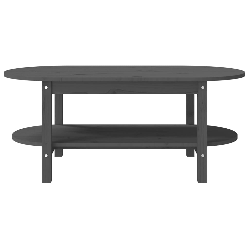 Mesa De Centro De Madera Maciza De Pino Gris 110x55x45 Cm_3