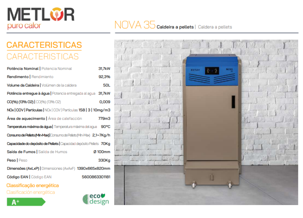 Calderas Pellets Metlor Modelo Nova 35_2