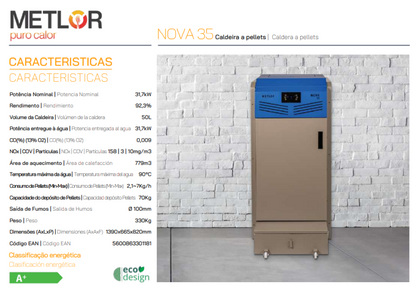 Calderas Pellets Metlor Modelo Nova 35_2