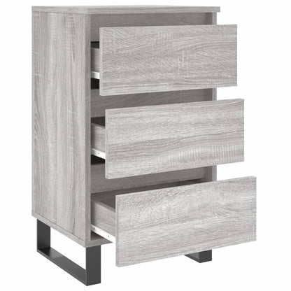 Mesita De Noche 2 Uds Madera Ingeniería Gris Sonoma 40x35x69 Cm_4