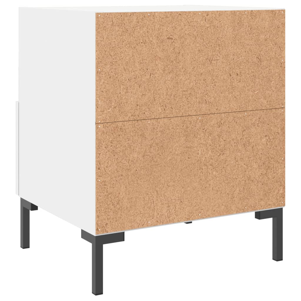 Mesita De Noche Madera De Ingeniería Blanco 40x35x47,5 Cm_4
