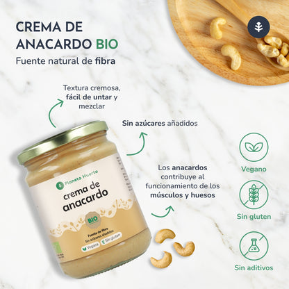 Pack 9x Crema de Anacardo ECO Planeta Huerto 350 g
