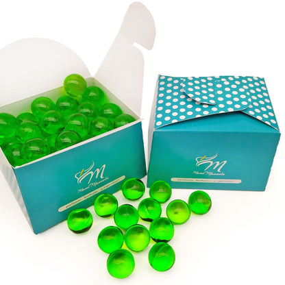 Pack 40 Perlas De Baño Aromatizada En Forma De Bola - Con Aceite De Soja - Hidratante Y Aromática - Aroma Manzana_0