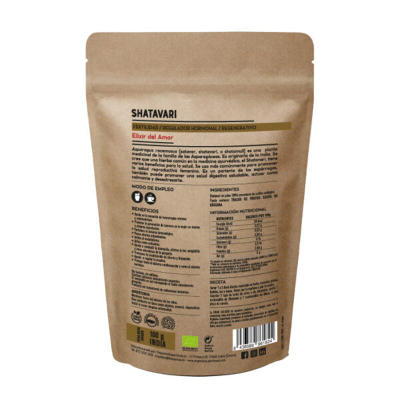 Shatavari En Polvo Raw Sin Gluten Bio 100g_1