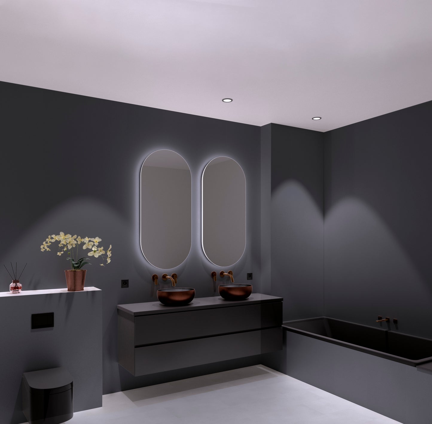 Aqua-step- All In One - Paneles De Pared A Prueba De Agua Y Panel De Sueloe  - Gris Platino - 6 Paneles (2,34m²)