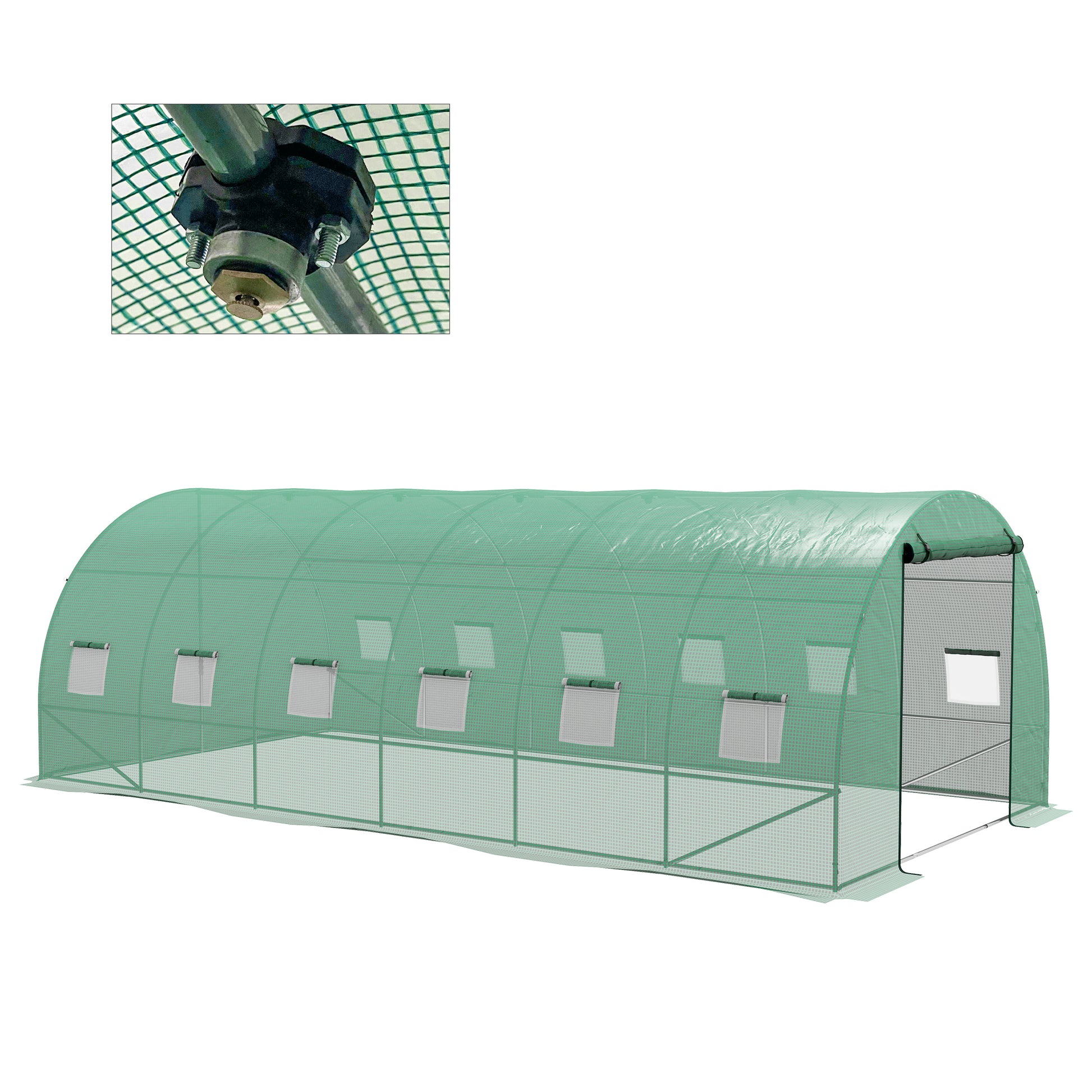 Outsunny Invernadero De Exterior 6x3x2 M Con Sistema De Riego Integrado Verde_0
