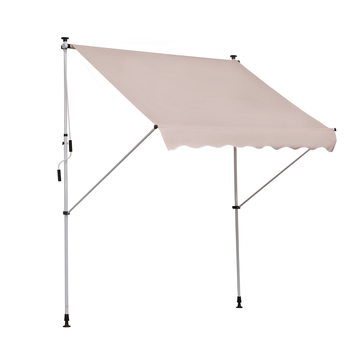 Outsunny Toldo Manual Retráctil 200x150x170-280cm Con Manivela Para Terraza_0