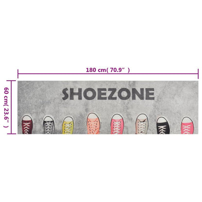 Vidaxl Alfombra De Cocina Lavable Terciopelo Dibujo Zapatos 60x180 Cm_4