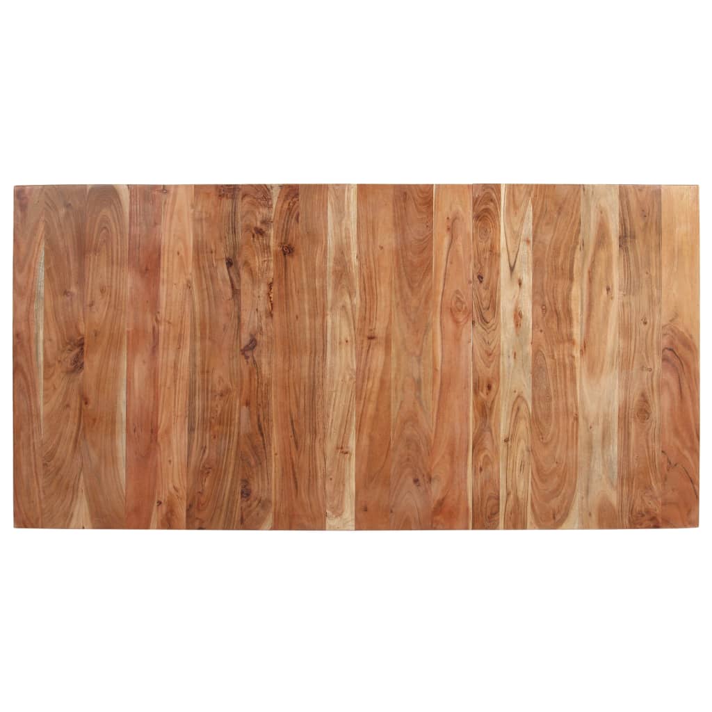 Mesa De Comedor De Madera Maciza De Acacia 160x80x76 Cm_4