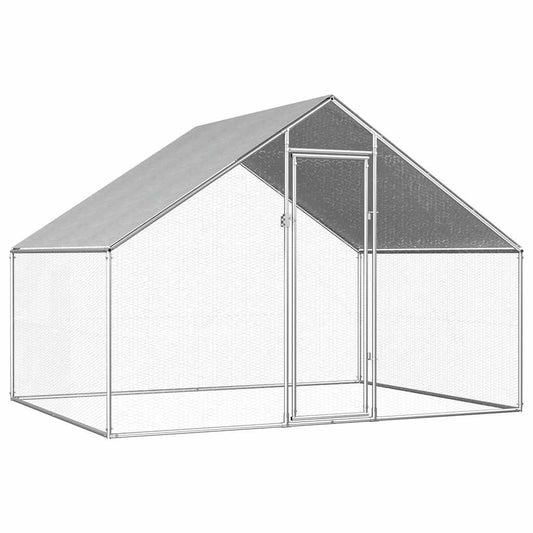 Vidaxl Jaula Gallinero De Exterior De Acero Galvanizado 2,75x2x1,92 M_0