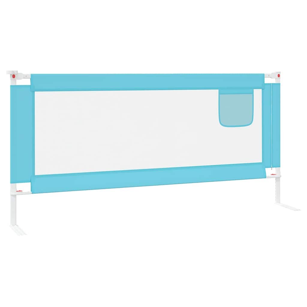 Vidaxl Barandilla De Seguridad Cama De Niño Azul Tela 200x25 Cm_4