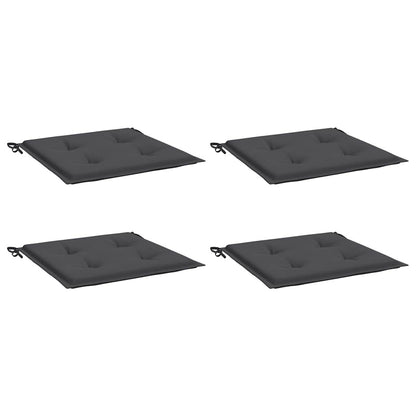 Vidaxl Cojines Silla De Jardín 4 Uds Tela Oxford Antracita 50x50x4 Cm_0