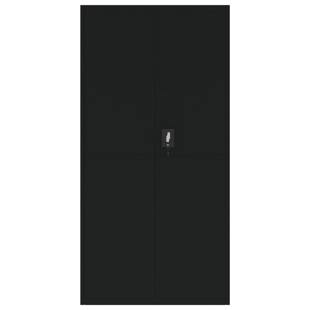 Armario Archivador De Acero Negro 90x40x180 Cm_2