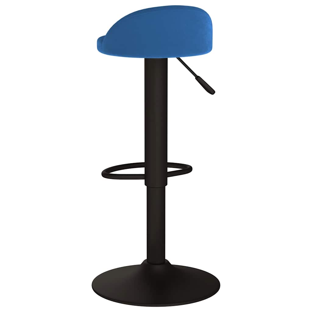 Taburete De Cocina De Terciopelo Azul_3