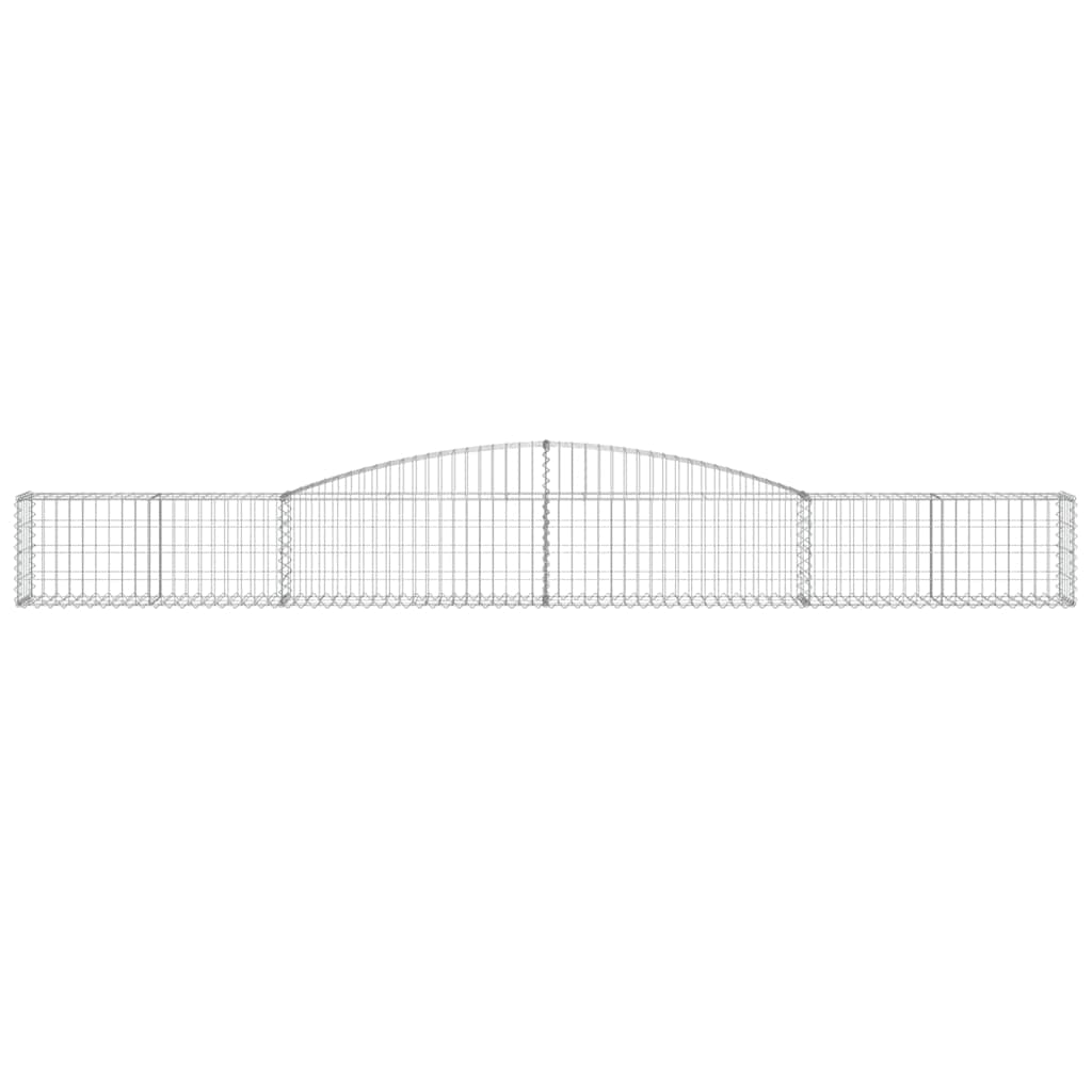 Cestas De Gaviones 2 Uds Forma De Arco Hierro 400x30x40/60 Cm_3