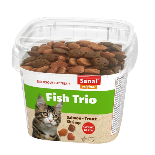 6u Sanal Snack Fish Trio Para Gato 75 G_0