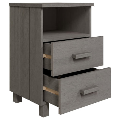Mesita De Noche Hamar Madera Pino Maciza Gris Claro 40x35x62 Cm_3
