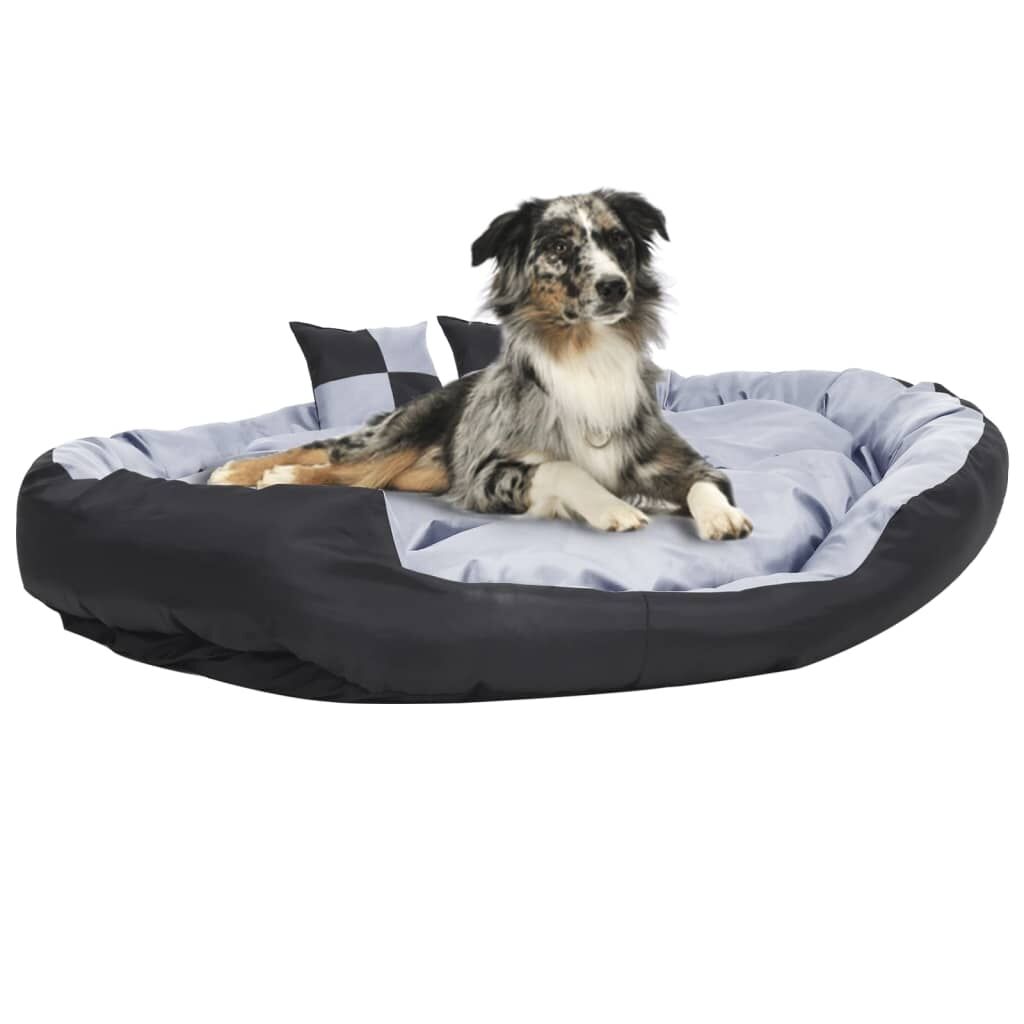 Vidaxl Cojín Para Perro Reversible Y Lavable Gris Y Negro 150x120x25 Cm_1