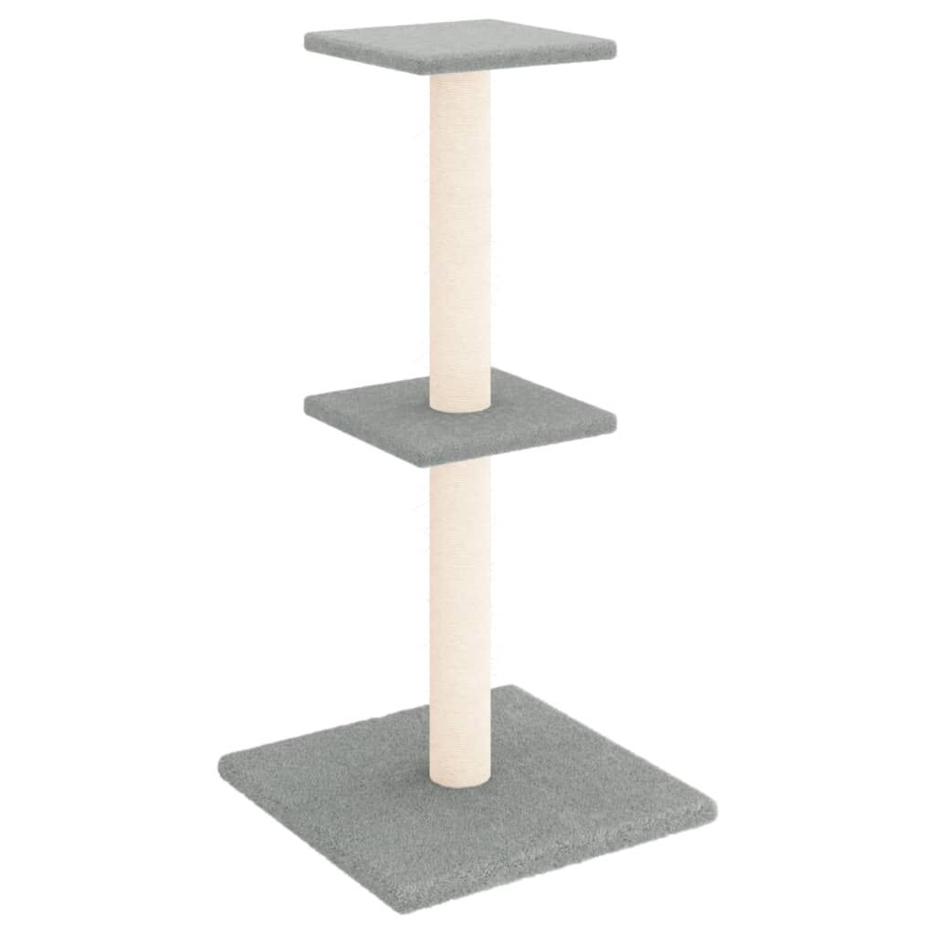 Vidaxl Rascador Para Gatos Con Postes De Sisal Gris Claro 73 Cm_0