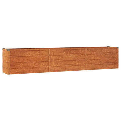Arriate Oxidado De Acero Corten 240x40x45 Cm_0