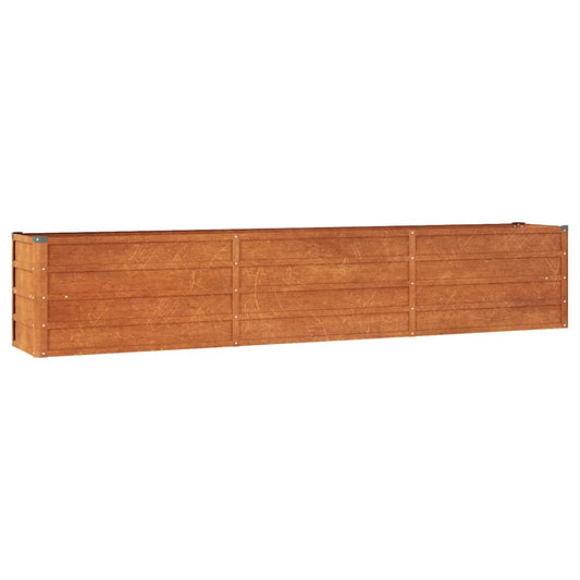 Arriate Oxidado De Acero Corten 240x40x45 Cm_0