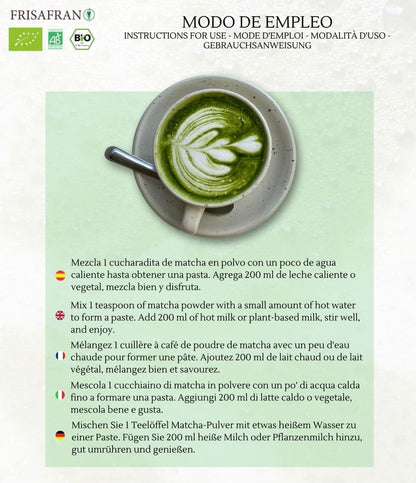 Matcha Latte Ecológico En Polvo | Calidad | Frisafran 50 G_5
