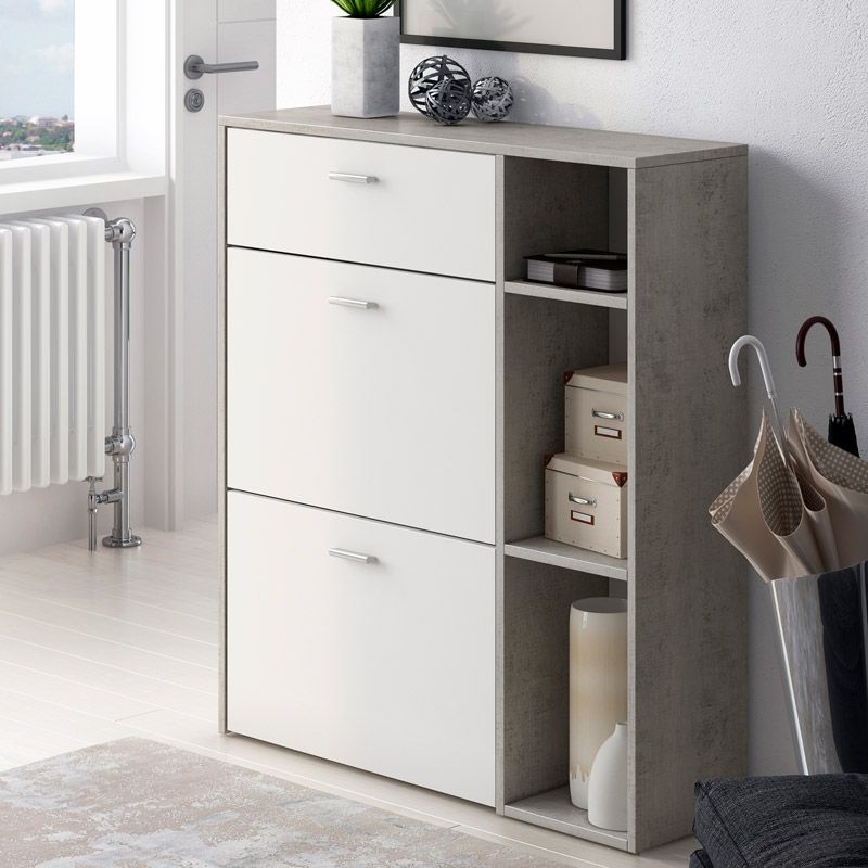 Zapatero Wind Melamina, Gris, 90 X 101,5 X 26_2