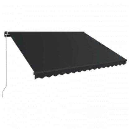 Toldo Retráctil Manual Con Led Gris Antracita 450x300 Cm_2
