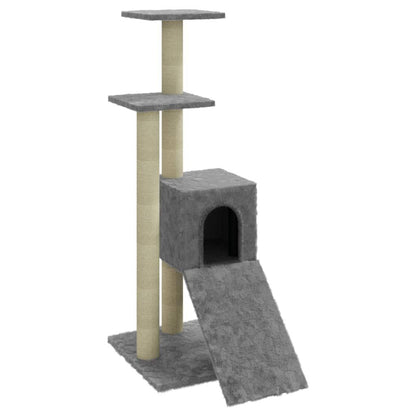 Vidaxl Rascador Para Gatos Con Postes De Sisal Gris Claro 92 Cm_0