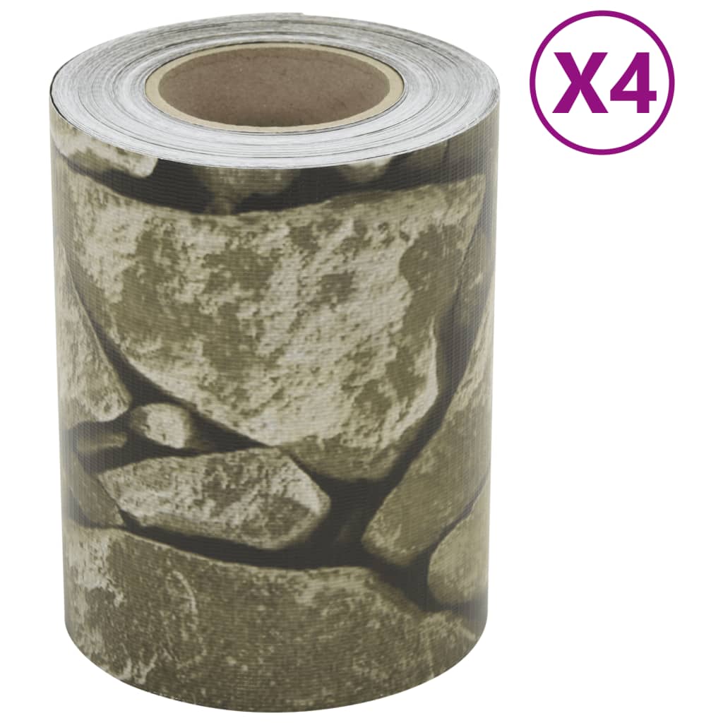Pantallas De Privacidad Jardín 4 Uds Pvc Piedra Gris 35x0,19 M / Vetonek_0
